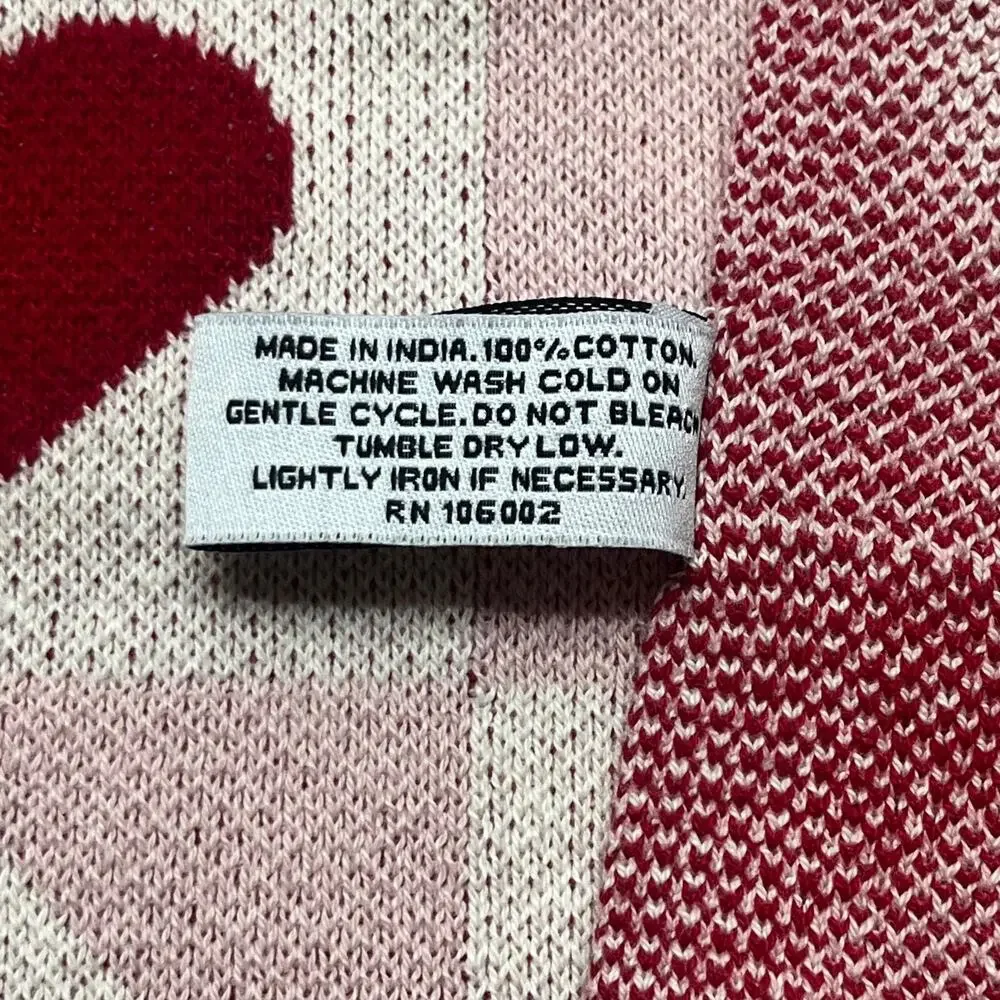 Cupcakes and Cashmere 100% Cotton 3 Wash Cloths Hearts‎ Red White Pink Valentine